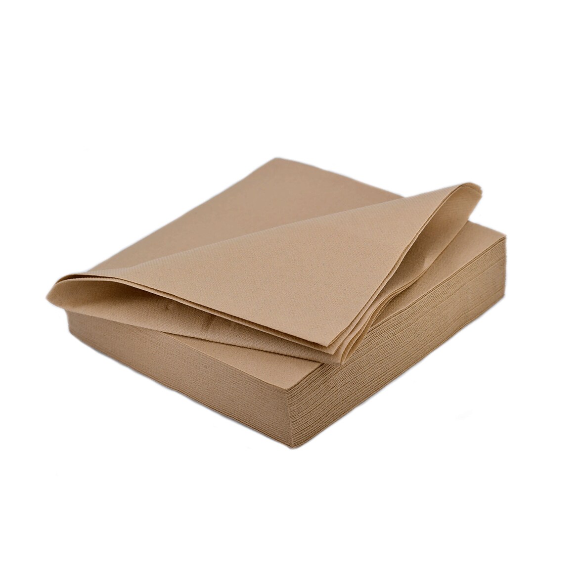 25 Papierservietten 40x40cm Stoffähnliche Tischservietten Einwegservietten Hellbraun