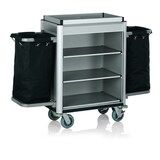 thumbnail of Zimmerservicewagen Premium ALU 2 silber mit 2 Wäschesäcken