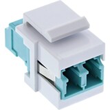 thumbnail of InLine® LWL Keystone Snap-in Kupplung weiß, Duplex LC/LC, multimode, türkis