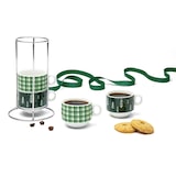 thumbnail of Excelsa juego 4 tazas de café con soporte Green Winter porcelana multicolor