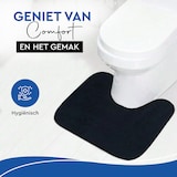 thumbnail of HGMD Toiletmat antislip - Zwart - 50x50 cm - Wc mat - Douchemat – Badmat Badkamer – Vloermat – Badmat set wc mat – Badmat set antislip -