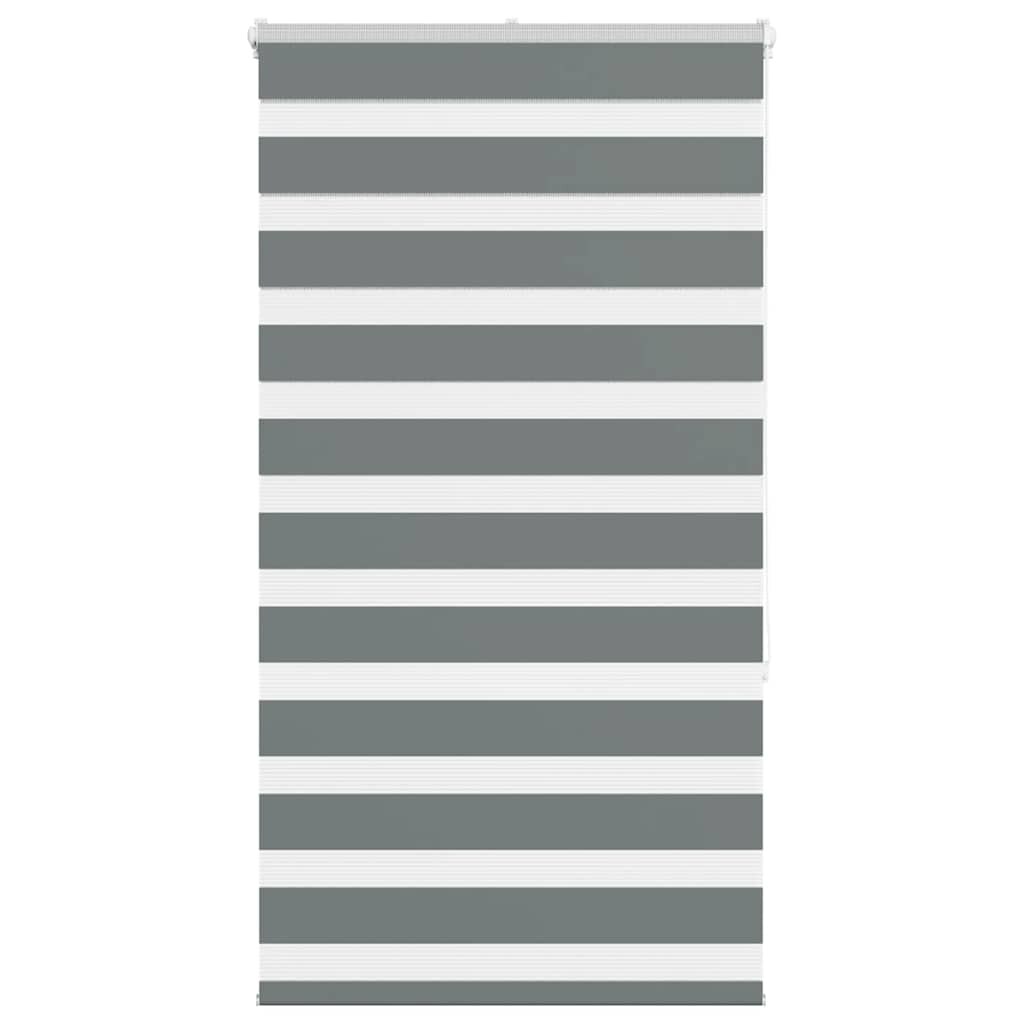 vidaXL Doppelrollo Dunkelgrau 85x150 cm Stoffbreite 80,9 cm Polyester