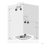 thumbnail of Dampfdusche Duschkabine Sauna Dusche D58-20T2-EC 100x100 cm mit 2K Scheiben Versiegelung