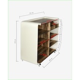 thumbnail of Mobiliara - Desserte Serveo Mobile - Exterieure - Acier epoxy - Compact HPL - Version double
