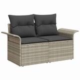 thumbnail of vidaXL Garten-Sofa-Set mit Kissen 7 pcs Hellgrau 297,5 x 132,5 x 85 cm