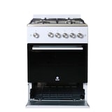 thumbnail of Gasline Gas-Standherd Gasbackofen mit Thermostat, 60cm SHGG6060FGWW,  Grill, Umluft, Weiß / gewalztes Edelstahl, elektrische Zündung Erdgas Propangas