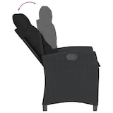 thumbnail of vidaXL Tuinstoelen 2 st verstelbaar met kussens poly rattan zwart