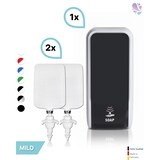 thumbnail of SET: Schaumseifenspender SENSOR, berührungslos Blanc Cosmos versch. Farben+2x 1-Liter Schaumseife mild - PRODUKTSET : Farbe - Silber / Schwarz