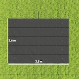 thumbnail of Outsunny cubierta para pérgola 3,5x2,6 m techo de repuesto retráctil para marco de pérgola de 4x3 m toldo de tela solo con 10 orificios de drenaje