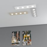 thumbnail of Toplight Plafoniera da soffitto rettangolare 4 luci Area con attacco GX53, struttura colore grigio, design moderno 80x20x3cm