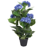 thumbnail of Planta artificial hortensia con macetero 60 cm azul