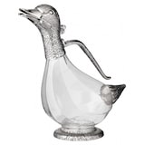 thumbnail of Dekantierente Dekanter Karaffe Daisy, edel versilberte Elemente, Höhe 26 cm, Füllmenge 0,9 Liter