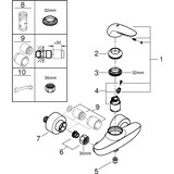 thumbnail of Grohe Brause-Hebelmischer Eurostyle Wandmontage eigensicher verchromt