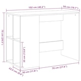 thumbnail of Bureau gris béton 102x50x75 cm bois d'ingénierie Modèle Orion Master Design