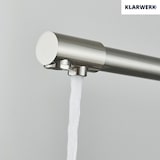 thumbnail of KLARWERK® Felix | 4-Wege Niederdruck Filter Armatur Edelstahl Silber | 4 Anschlüsse 3-Wege Wasserhahn Boiler Küche | Osmose Mischbatterie NSF geprüft