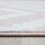 thumbnail of Teppich Kurzflor Geometrisch Modern Waschbar Strapazierfähig Esszimmer Flur OEKO-TEX Pink 240x340 cm Gekettelt – INN von Kadima Design