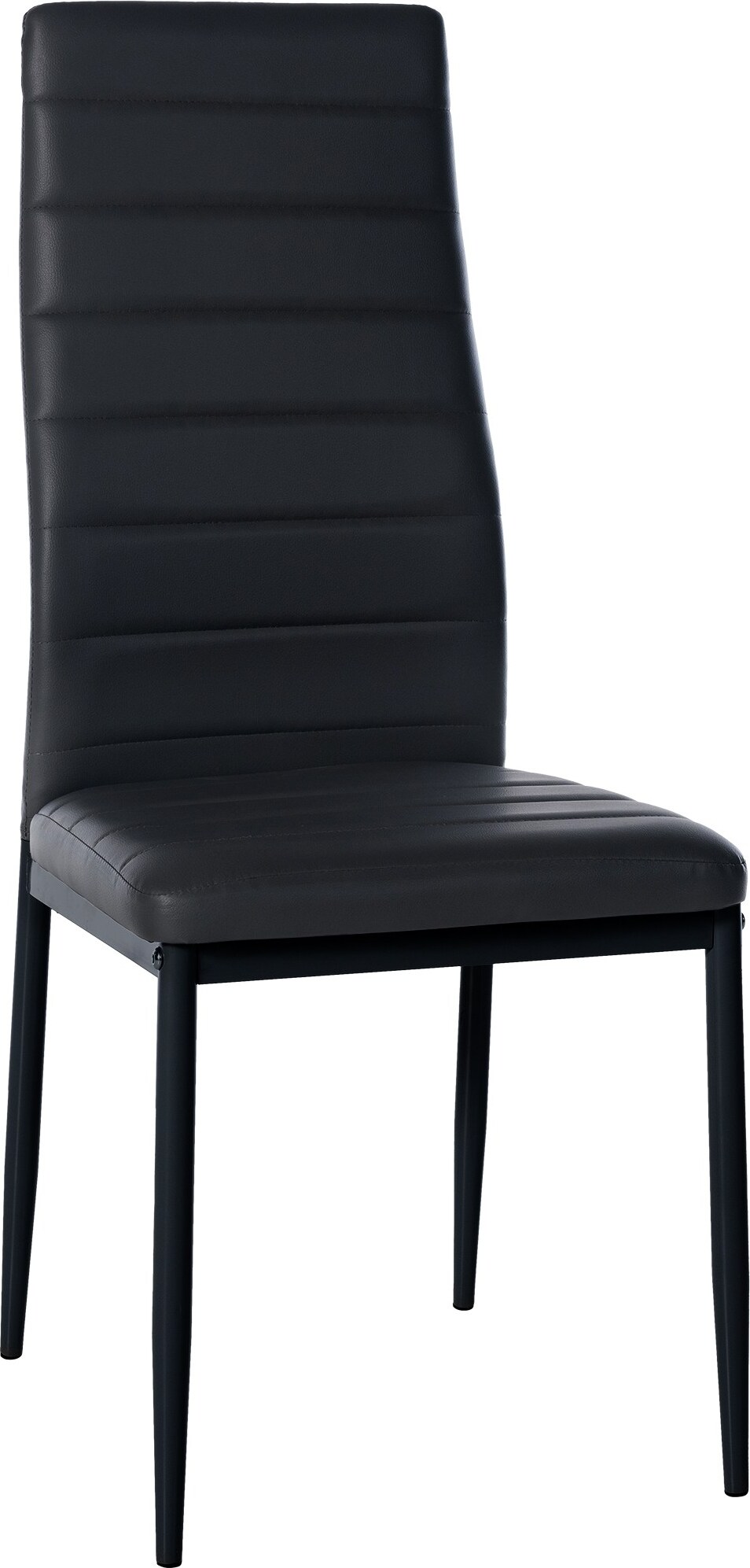 Esszimmerstuhl HADOR - Kunstleder Schwarz 41.5x40x99 cm | Essstühle Esszimmerstühle Küchenstühle Wohnzimmerstühle