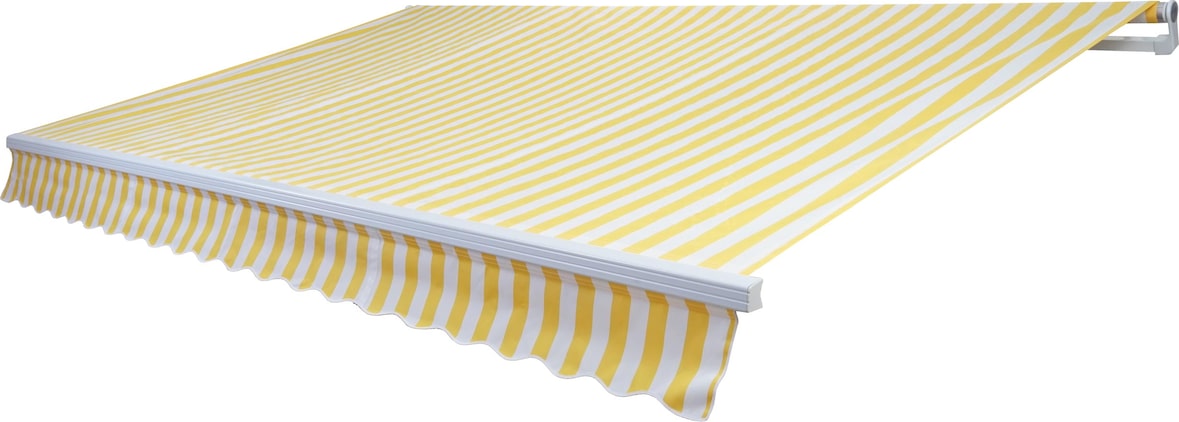 Ersatz-Bezug für Markise T790, Gelenkarmmarkise Ersatzbezug Sonnenschutz, 4x3m ~ Polyester gelb-weiß