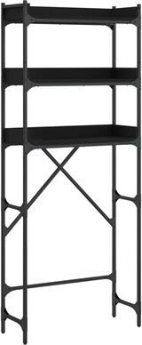 thumbnail of vidaXL Waschmaschinenregal Schwarz 67x25x163 cm Holzwerkstoff