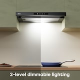 thumbnail of CIARRA Afzuigkap, Uitschuifbare inbouwaftrekkap A+ 580 m³/h Max. 60 cm Geïntegreerd afzuigmondstuk VM6909AB