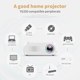 thumbnail of Mini Vidéoprojecteur LED Portable HD Support HDMI USB SD Argent YONIS