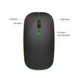 thumbnail of Souris Sans Fil Rechargeable 1600 DPI Lumières Colorées Design Élégant Noir YONIS