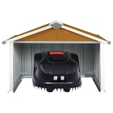 thumbnail of vidaXL Rasenmäher Garage 92x97x63 cm Verzinkter Stahl Braun