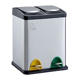 thumbnail of SVITA TC2X8 16 Liter Abfalleimer Mülleimer Mülltrennung Edelstahl 2x8L Silber