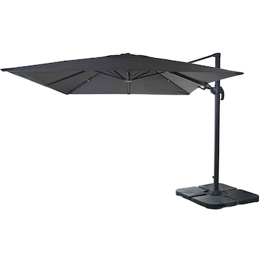 Décoshop26 - Guarda-sol profissional para restaurante para terraço de jardim 3x3m (Ø4,24m) giratório em poliéster alumínio/aço 04_0003444