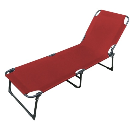 3-Bein Gartenliege Sonnenliege Strandliege Gartenmöbel Liegestuhl klappbar 188cm rot : Rot