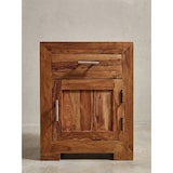 thumbnail of Massivholz Nachtschrank, Landhausstil, 60 cm Höhe, Schublade & Tür, Sheesham-Holz. Braun, 50x40x60 cm | Kadima Design