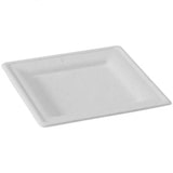 thumbnail of 50 unidades. Pratos de fibra quadrados brancos de 26cm Ref PW210APU2626