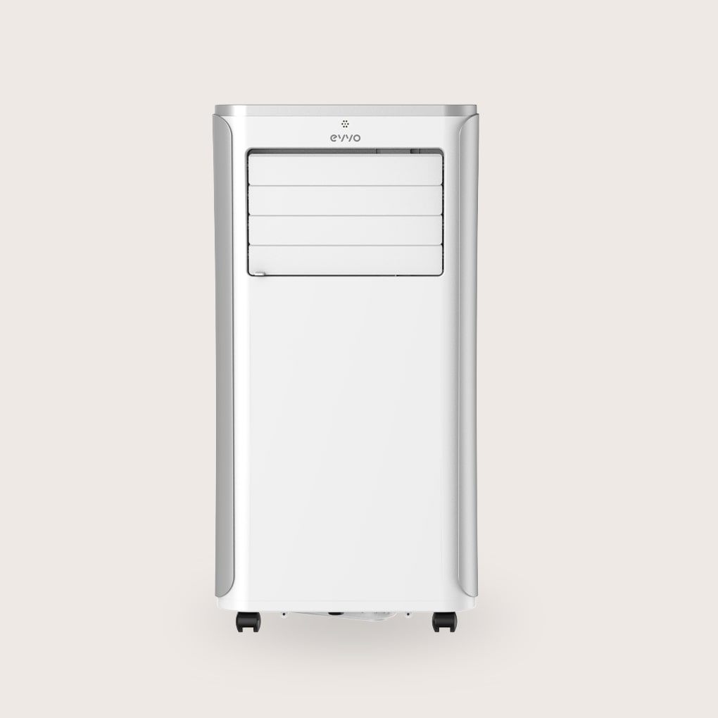 EVVO Aire Acondicionado Portatil 3 in 1 Clima P9, silencioso, 9.000 BTU, con Mando a Distancia, Superficie 20m2, Clase energética A, Blanco
