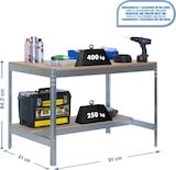 thumbnail of SimonRack Tavolo da lavoro per officina, 910x610 mm, Portata 400 kg, Zincato - BT-0