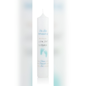Wiedemann Kerzen Taufkerze verziert 265 x 50 mm, mit individueller Namensverzierung