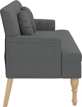 thumbnail of Décoshop26 - Bank/Sofa mit Rückenkissen und Armlehnen 113 x 64,5 x 75,5 cm in grauem Stoff DEC024630