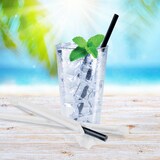 thumbnail of 1800 Strohhalme Papiertrinkhalme schwarz `JUMBO` Ø8mm x 25cm einzeln verpackt