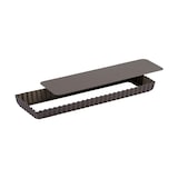 thumbnail of Rechteckige, geriffelte Tarteform mit beweglichem Boden - 350 x 110 mm - Gobel