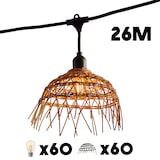 thumbnail of Lumisky Guirlande connectable HAWAII 60 ampoules E27 26M Polyrotin Marron