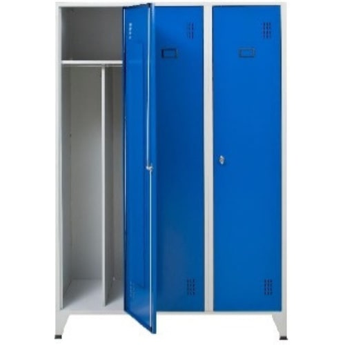 Armoire vestiaire industrie salissante 3 colonnes 1200 livré avec pieds