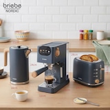 thumbnail of Nordic Set Espressomaschine 20 Bar, Toaster für 2 Scheiben, Wasserkocher 1,7 L, Briebe, SKT1209GRY, Grau