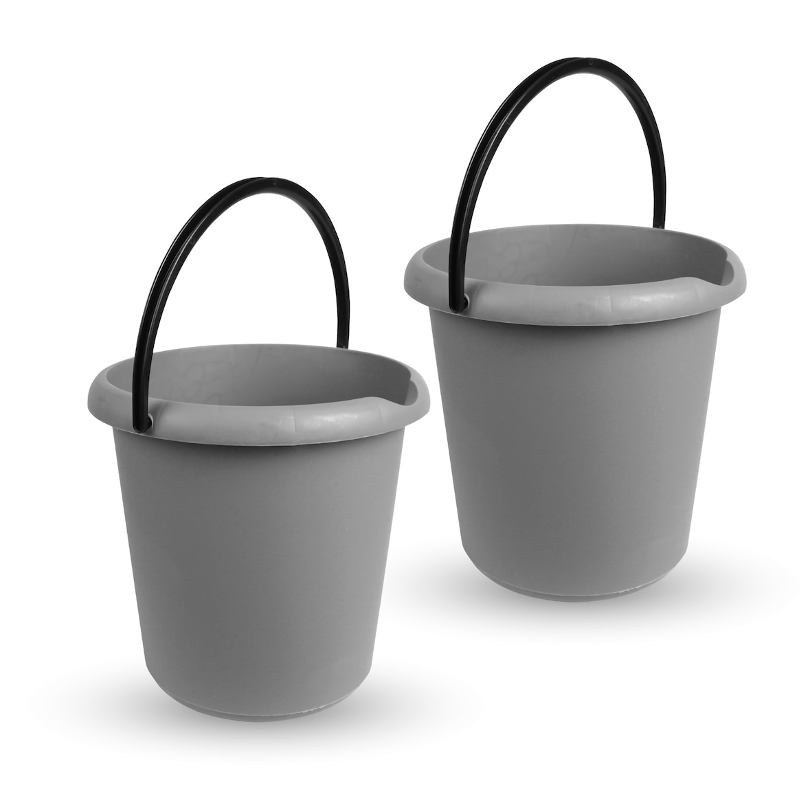 Eimer 5 Liter - Kunststoffbügel Anthrazit-2er Pack ( 2 Stück )