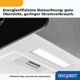 thumbnail of Exquisit KFD 60-9 Duo Inox Kopffrei-Dunstabzugshaube, 60 cm breit, Abluft/Umluft, Touch control, edelstahl