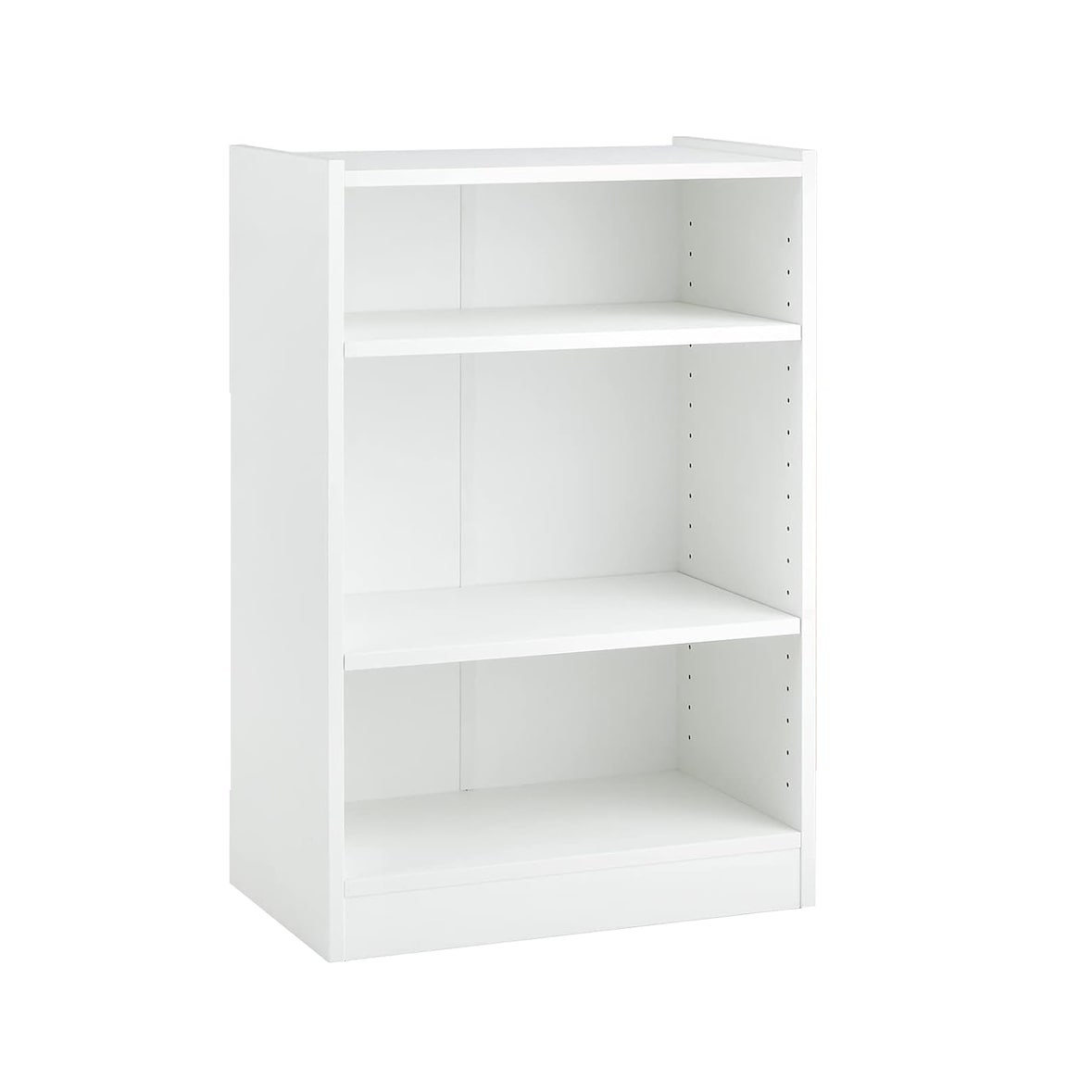 COSTWAY Bücherregal 3 Ebenen Stehende Regale Regal mit verstellbaren Regalen für Wohnzimmer Schlafzimmer Studie 30 x 50 x 75 cm Weiß