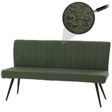 thumbnail of Sitzbank | HxBxT 90x160x60cm | Sitzhöhe 48cm | Rückenlehne Stoff/Textil Bouclé Metall 160cm | Grün | Esszimmerbank Bank Polsterbank