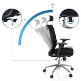 thumbnail of Sedia da ufficio / Sedia girevole PROFONDO PRO Mesh / Tessuto Nero hjh OFFICE