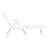 thumbnail of vidaXL Ligbed inklapbaar kunststof wit