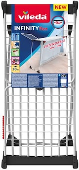 thumbnail of Faltbarer Wäscheständer 30m mit Flügeln 304 x 56 x 128 cm Anti-Falten-Rohr VILEDA