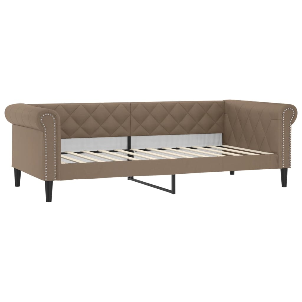 vidaXL Tagesbett Cappuccino-Braun 100x200 cm Kunstleder