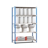 thumbnail of PROREGAL Fachbodenregal MAXIMUS Pro | Grundregal | HxBxT 280x125x80cm | 7 Ebenen | offener Fachboden | Fachlast 278kg | Lichtblau/Lichtgrau